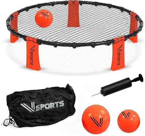 Spike The Ball Outdoor Game Set Slam And Smash Bouncing Volleyball