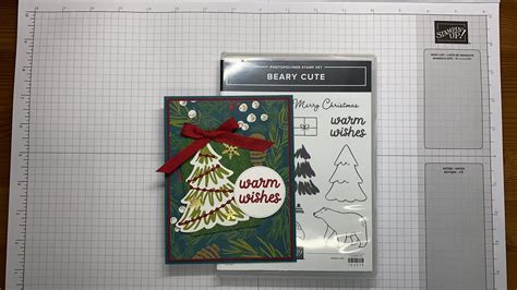 Stampin Up Beary Cute Christmas Tree Card Tutorial YouTube