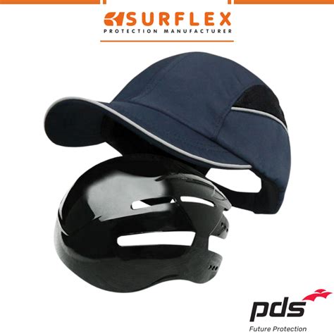 surflex safety work bump cap  led lightweight visor cm navy
