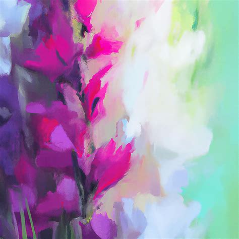 Violet Abstract Flowers - Colorful Floral Art Painting by StellArt Studio - Fine Art America