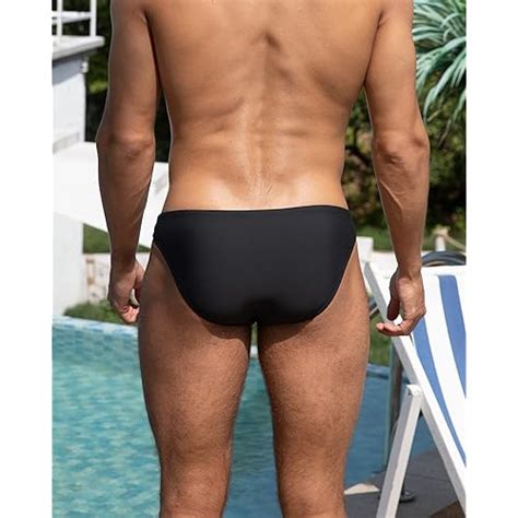 Snapklik Yuzhou Mens Bikini Swimwear Low Rise Swim Briefs Solid