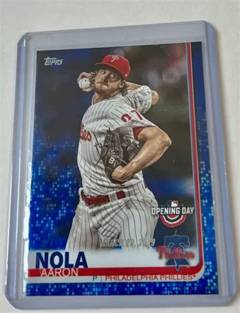 Topps Opening Day Aaron Nola Sp Blue Foil Parallel Phillies