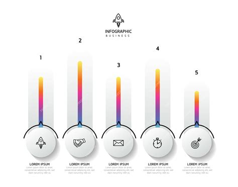 Modelo de apresentação de negócios de infografia vetorial com