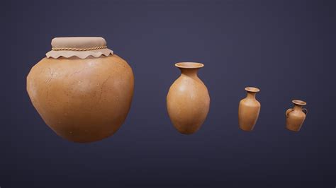 ArtStation - Stylized Clay Vases | Game Assets