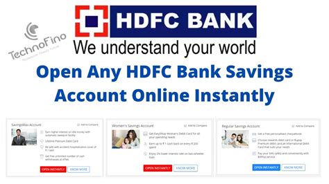 Hdfc Bank Instant Account Opening Open Any Hdfc Bank Savings Account