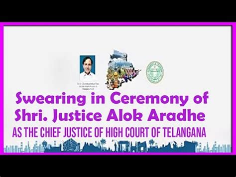 Swearing In Ceremony Of Shri Justice Alok Aradhe Asthe Chief Justice Of