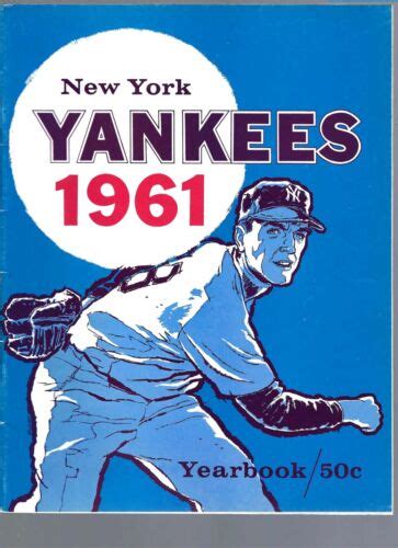 New York Yankees Blue Yearbook Mickey Mantle Roger Maris Ex Ebay