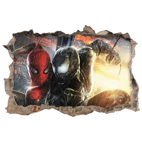 Vinilos Decorativos 3d Marvel Spiderman Y Venom