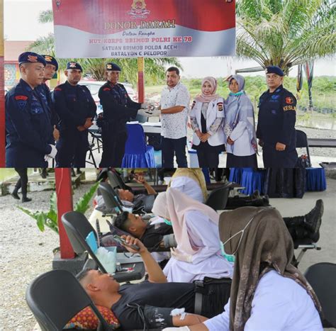 Sambut HUT Brimob Ke 78 Brimob Batalyon C Pelopor Gelar Donor Darah