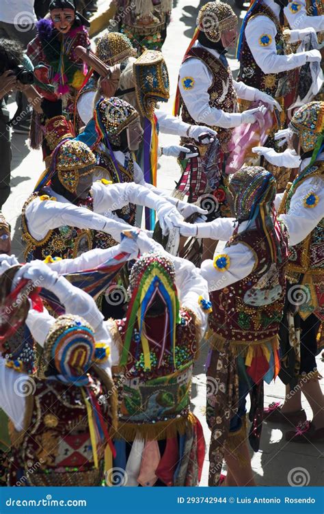 Peru Paucartambo Carnival With Masks And Gestures Traditional Clothing