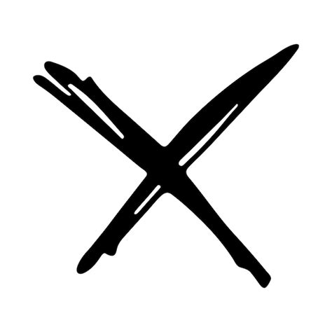 Premium Vector Hand Drawn Cross Mark Illustration Marker Wrong Sign