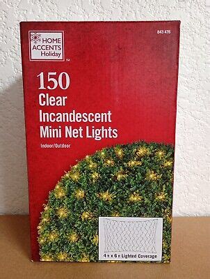 Home Accents Holiday Clear Incandescent Mini Net Christmas Lights