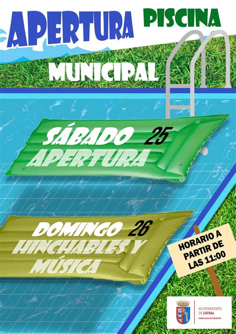 Cartel Inauguración Piscina 2022 Ayuntamiento de Catral