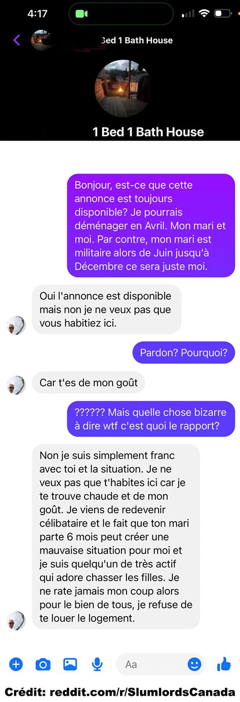 Une Fille Au Qu Bec Expose Sa Conversation Trange Avec Un Propri Taire