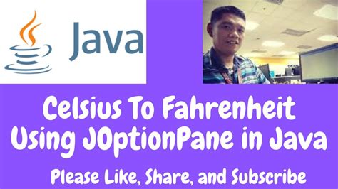 Celsius To Fahrenheit Using JOptionPane In Java YouTube