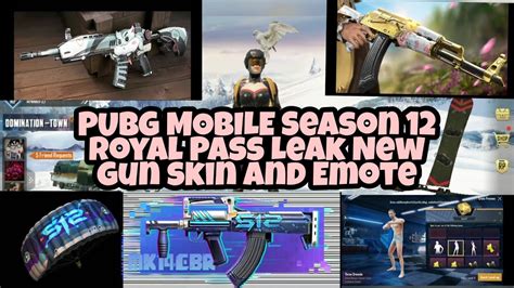 PUBG MOBILE Season 12 Royal Pass Leak New Emote Gun Skins And New