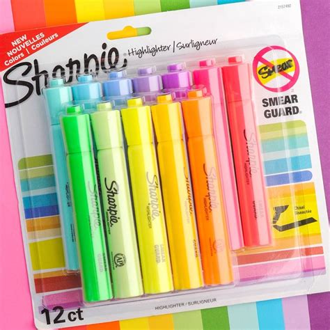 Sharpie Pocket And Tank Highlighters Fluorescent And Pastel Cool