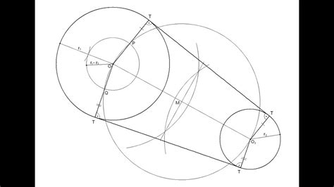 Rectas Tangentes Exteriores A Dos Circunferencias Dadas YouTube