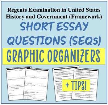 Graphic Organizers For Short Essay Questions By History And Geography