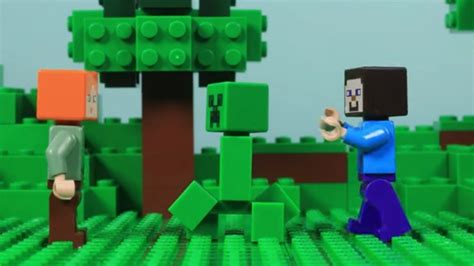 LEGO Minecraft Creeper Explosion STOP MOTION LEGO Minecraft Videos