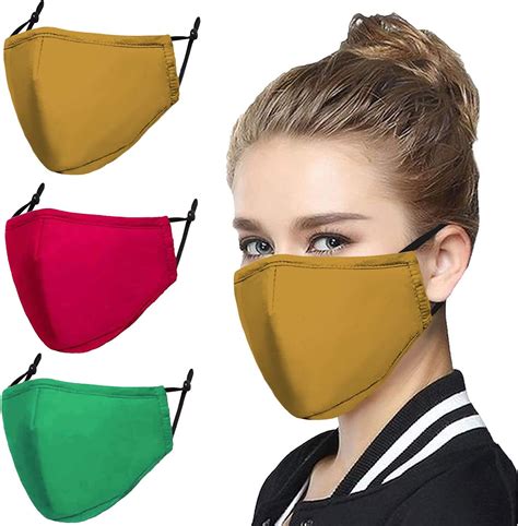 Máscaras para mujer protección de 3 piezas máscaras faciales de tela