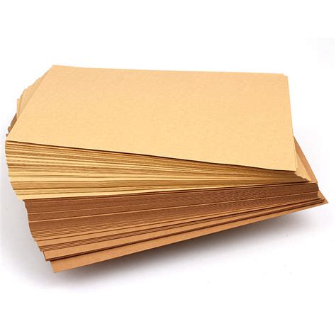 100 Sheets 70 100 120 160 200gsm A4 Raw Wood Pulp Kraft Paper Diy Cover