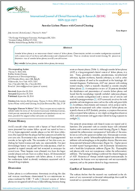 Pdf Annular Lichen Planus With Central Clearing International