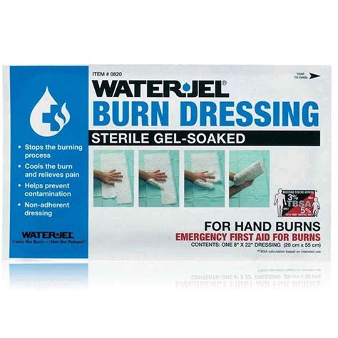 Water Jel Sterile Burn Dressing For Hand Burns First Aid You