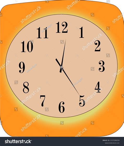 simple vectored wall clock clipart realism stock vector royalty