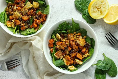 Roasted Sweet Potato Halloumi Salad My Eager Eats