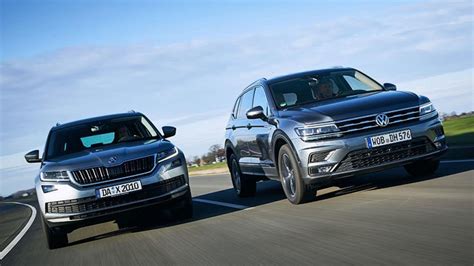 2018 Skoda Kodiaq Vs 2018 Volkswagen Tiguan Allspace Youtube