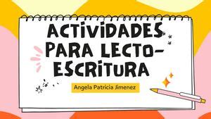 Calam O Actividades Para Lecto Escritura