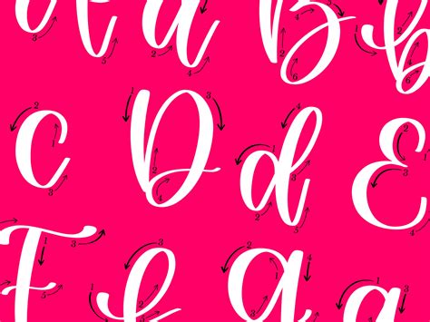 Script Alphabet Lettering Worksheet