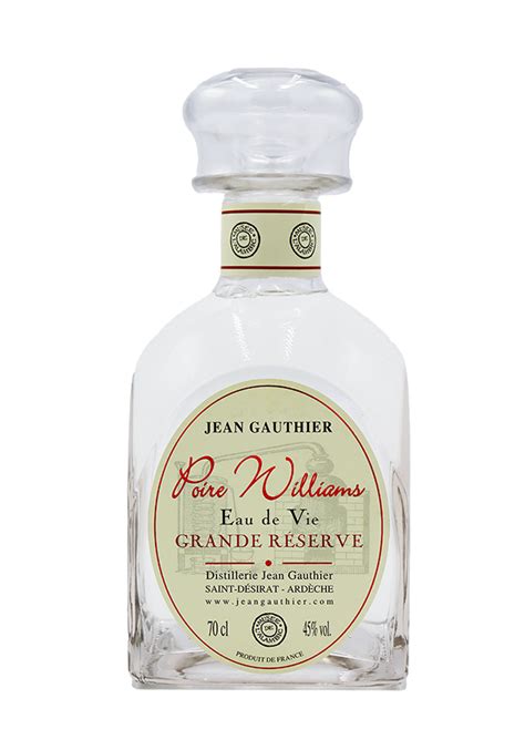 Eau De Vie De Poire Williams Grande R Serve Distillerie Jean Gauthier