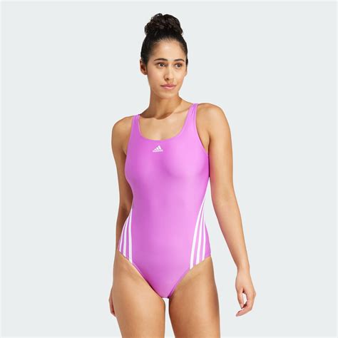 CLOTHING - 3-Stripes Swimsuit - Purple | adidas Kuwait
