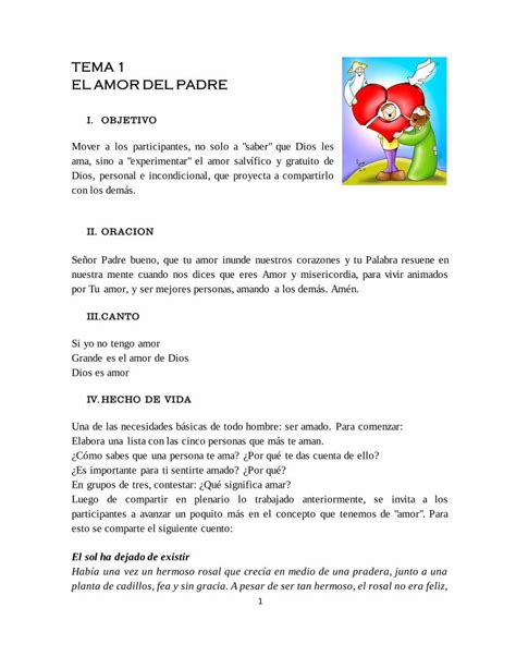 PDF TEMA 1 EL AMOR DEL PADRE Esto Se Comparte El Siguiente Cuento