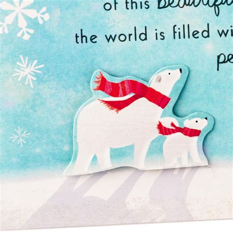 Polar Bears Beautiful Season Mini Pop Up Christmas Card Greeting