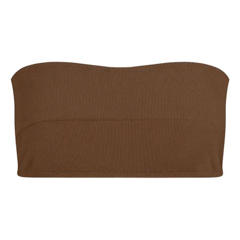 Zulu Zephyr Ribbed Bikini Top Brown Smallable