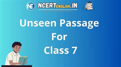 Unseen Passage For Class 7 With Solutions