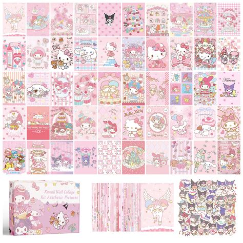 Buy NIKANOMI 110Pcs Anime Wall Collage Kit Aesthetic Pictures Pink 4x6