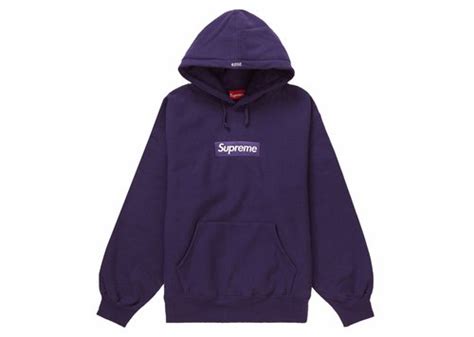 Supreme Box Logo Hooded Sweatshirt Dark Purple 'Fw23' | Solesense