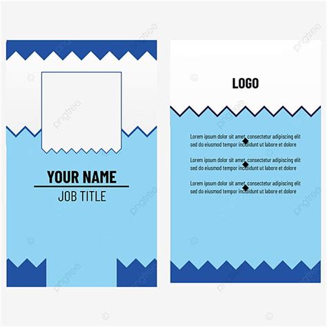 modern blue simple id card design vector art template   pngtree