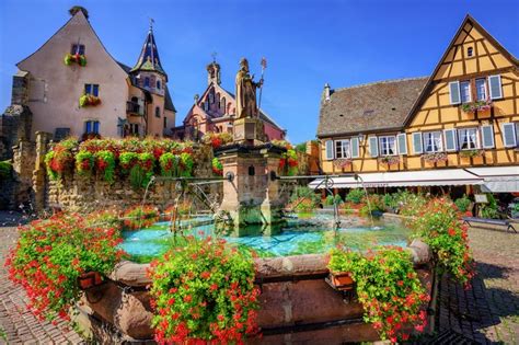 K K Eguisheim France Houses Fountains Monuments Rare