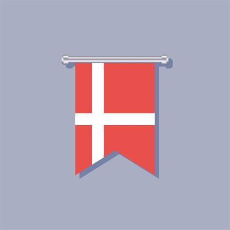 Illustration Of Denmark Flag Template Vector Art At Vecteezy