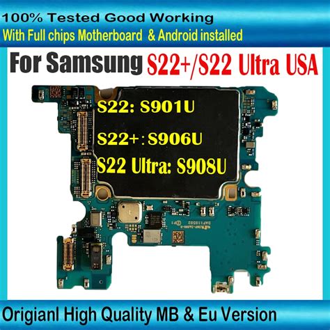 Placa Base Para Samsung Galaxy S22 Ultra Placa L Gica Desbloqueada Con