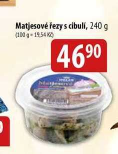 Matjesové řezy s cibulí 240 g v akci AkcniCeny cz