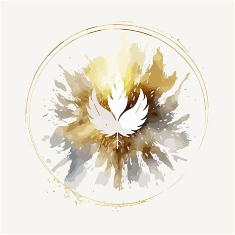 Premium Vector | Pentecost logo watercolor gold and silver