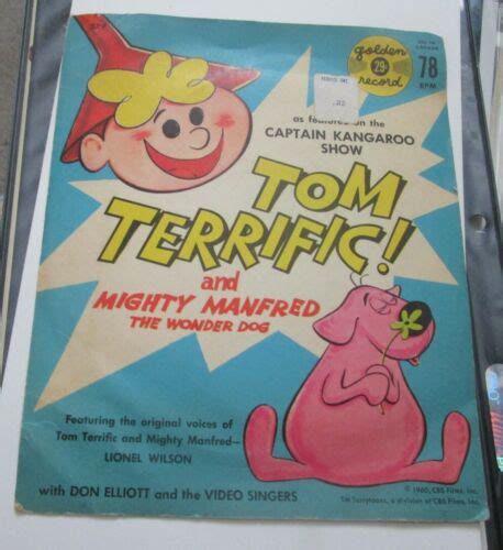 1960 Tom Terrific Mighty Manfred 78 Record Wrare Sleeve579captain