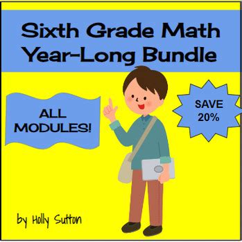 6th Grade Math Bundle ALL MODULES Compatible W Eureka Math Sixth 6th