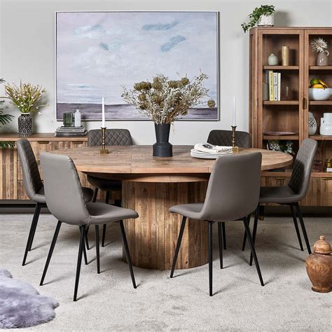 Woods Perth 135 185 Round Extending Dining Table Woods Furniture